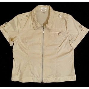 Christopher and Banks Zip Front Top/Jacket Size Large